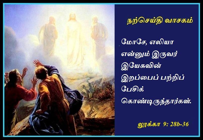 ஆகஸ்ட் 6 : செவ்வாய்க்கிழமை.  நற்செய்தி வாசகம்.