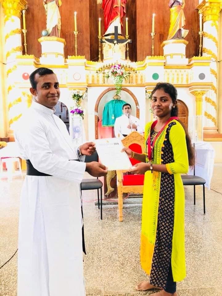 தேசிய மட்டத்தில் எமது குருநகர் புனித யாகப்பர் ஆலய பங்கைச்சேர்ந்த செல்வி தோமஸ் சிறோமி பங்குபற்றி 82புள்ளிகள்